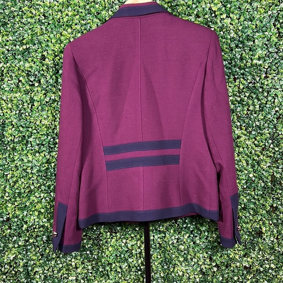 ROSS Myer Purple Navy Blazer with Purple Buttons size 12 - Picture 7 of 9